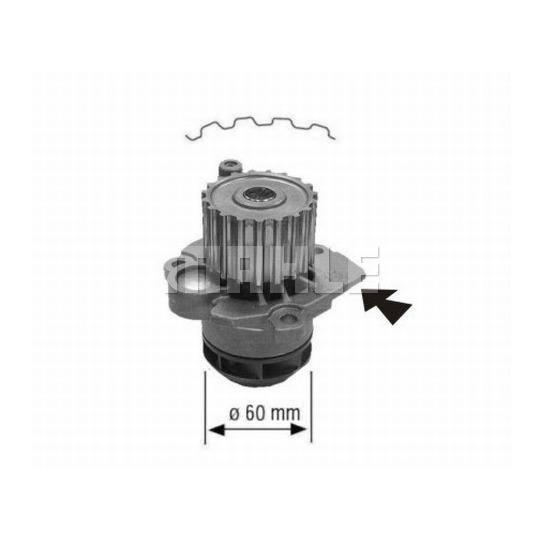 CP 121 000S - Vattenpump, motorkylning 
