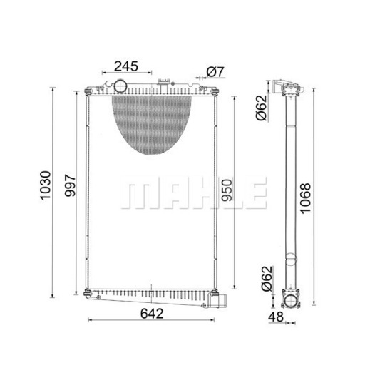 CR 1048 001S - Radiaator,mootorijahutus 