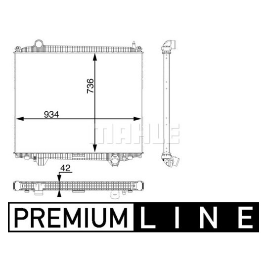 CR 102 000P - Radiator, engine cooling 