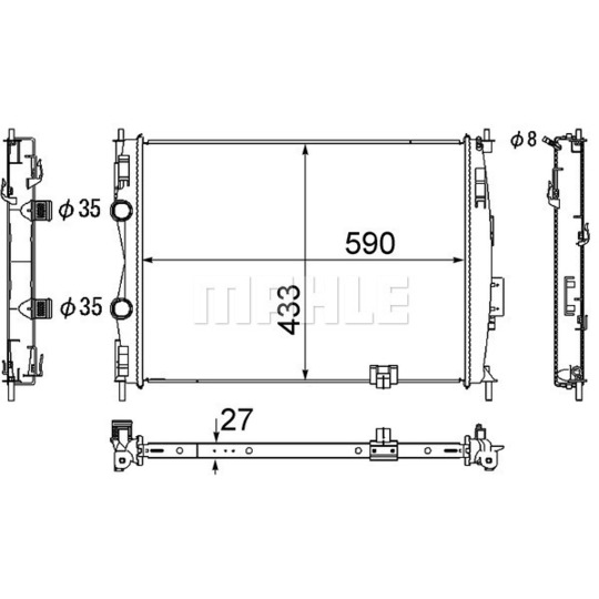 CR 1074 000S - Radiator, engine cooling 