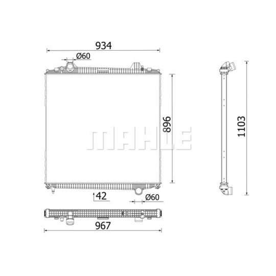 CR 103 000P - Radiaator,mootorijahutus 