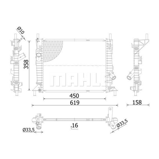 CR 1352 000S - Radiaator,mootorijahutus 