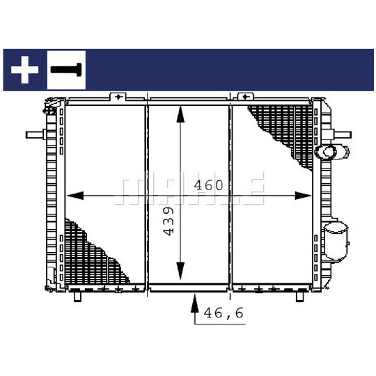 CR 148 000S - Jäähdytin,moottorin jäähdytys 