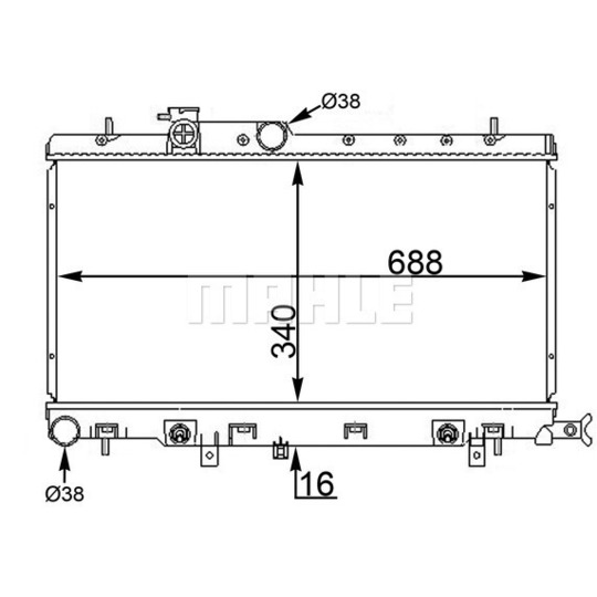 CR 1564 000S - Radiator, engine cooling 