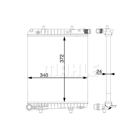 CR 1590 000S - Radiator, engine cooling 