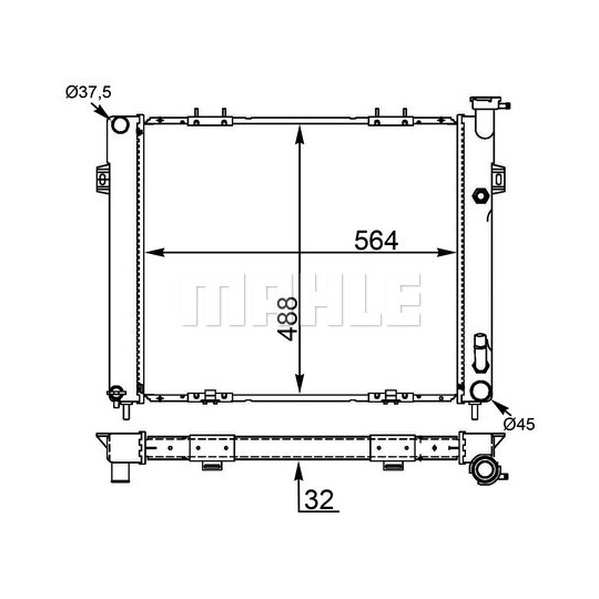 CR 1571 000S - Radiator, engine cooling 