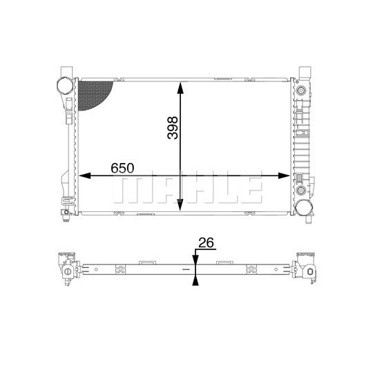 CR 1602 000S - Radiator, engine cooling 