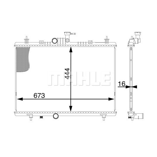 CR 1606 000S - Radiaator,mootorijahutus 