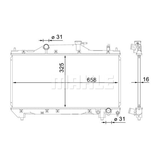 CR 1660 000S - Radiaator,mootorijahutus 