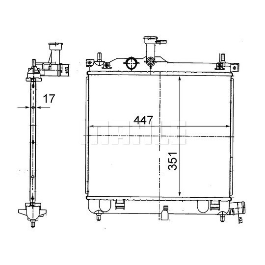 CR 1854 000S - Radiator, engine cooling 