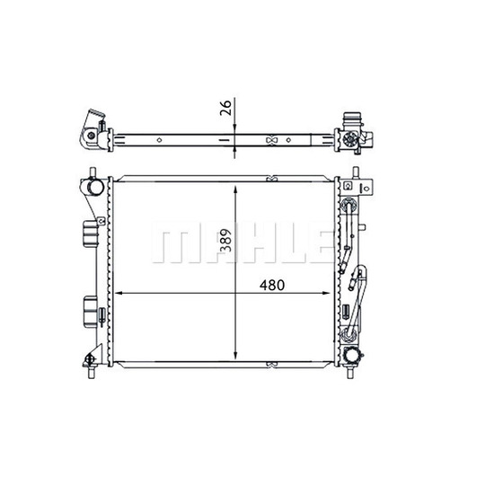 CR 1694 000S - Radiator, engine cooling 