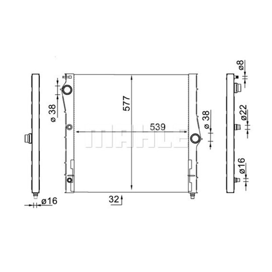 CR 1904 000S - Radiaator,mootorijahutus 