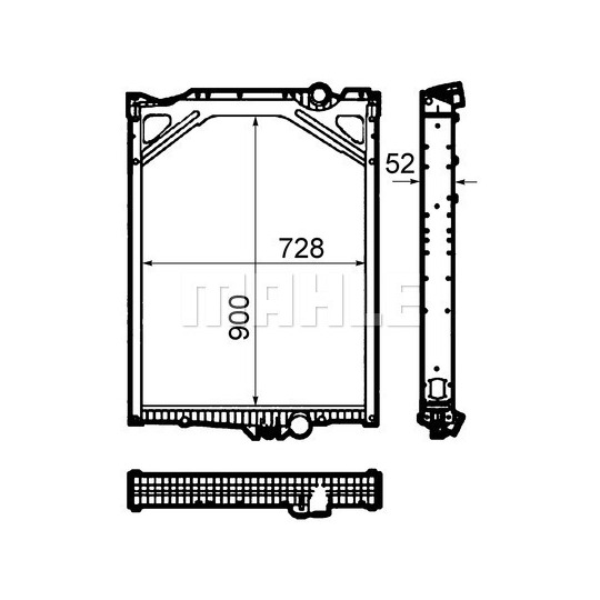 CR 1917 000P - Radiator, engine cooling 