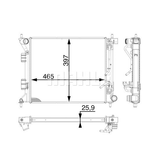 CR 1970 000P - Radiaator,mootorijahutus 