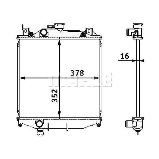 CR 201 000S - Radiator, engine cooling 