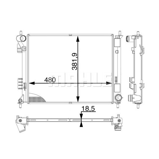 CR 1983 000P - Radiator, engine cooling 