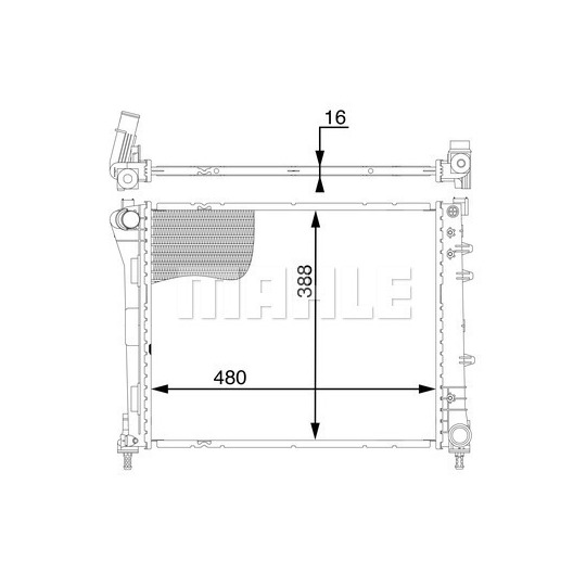 CR 2004 000S - Radiator, engine cooling 