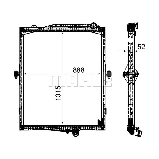 CR 2095 000P - Radiator, engine cooling 