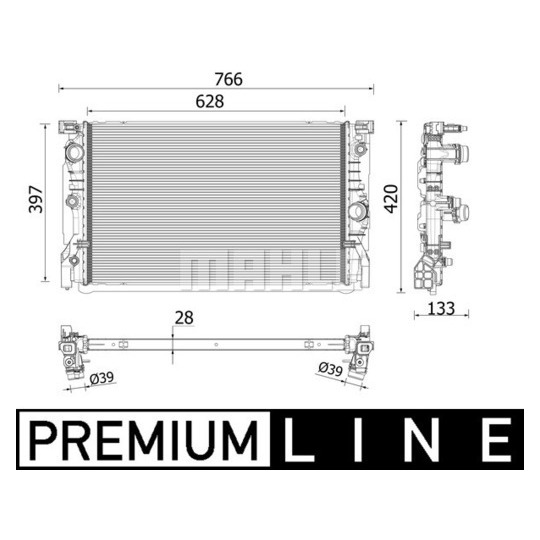 CR 2223 000P - Radiator, engine cooling 