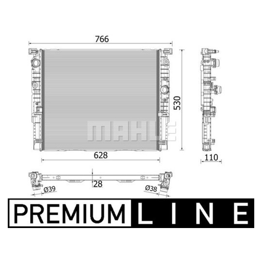 CR 2215 000P - Radiator, engine cooling 