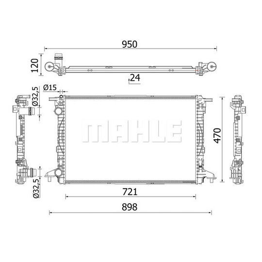 CR 2179 000S - Radiator, engine cooling 