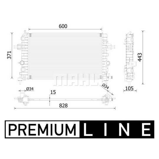 CR 2227 000P - Radiator, engine cooling 