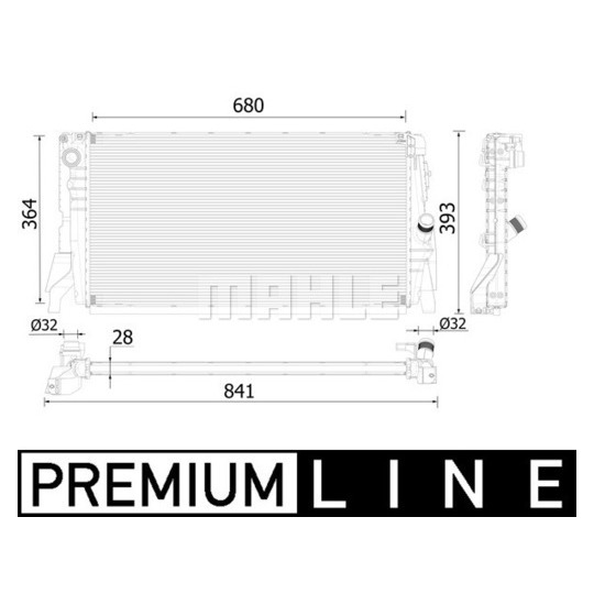 CR 2314 000P - Radiator, engine cooling 