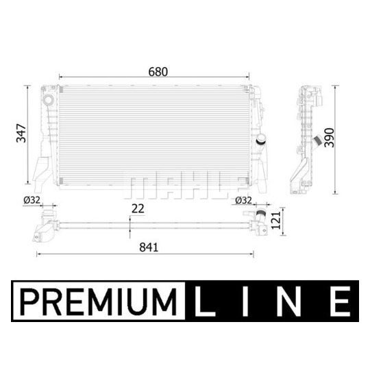 CR 2318 000P - Radiator, engine cooling 