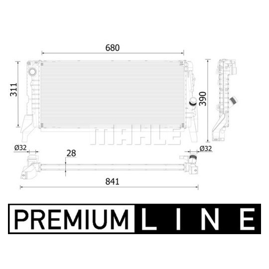 CR 2312 000P - Radiator, engine cooling 