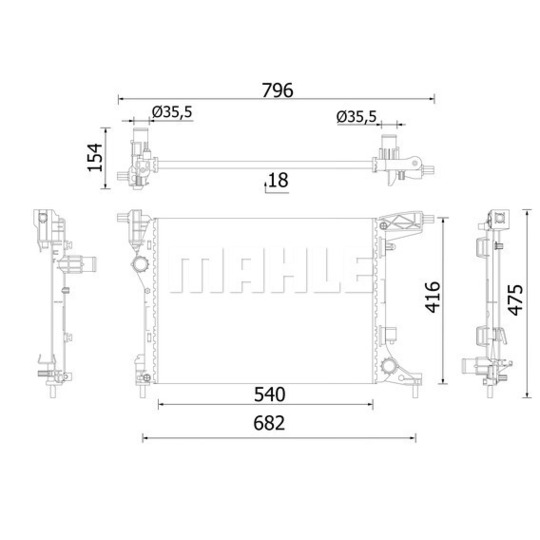 CR 2420 000S - Radiaator,mootorijahutus 