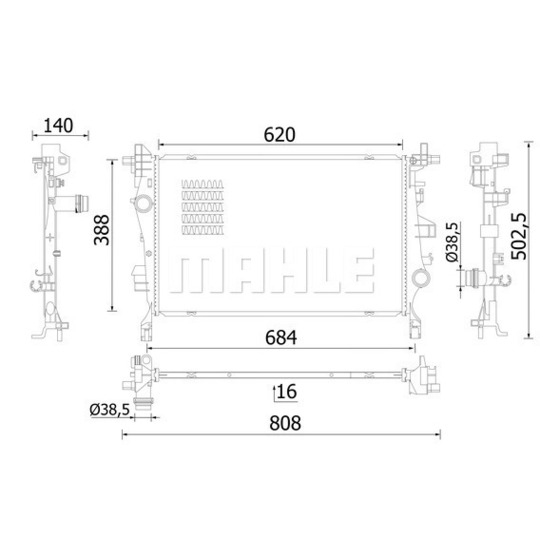 CR 2426 000S - Radiator, engine cooling 