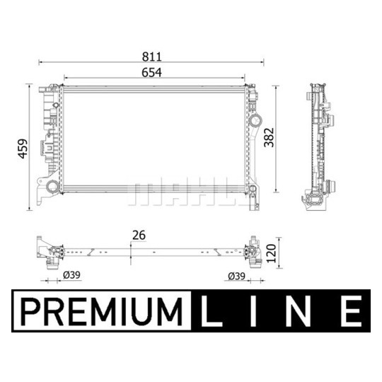 CR 2334 000P - Radiator, engine cooling 