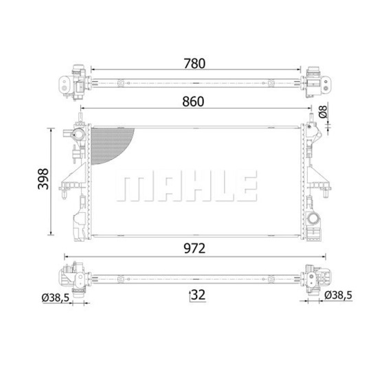 CR 2541 000S - Radiator, engine cooling 