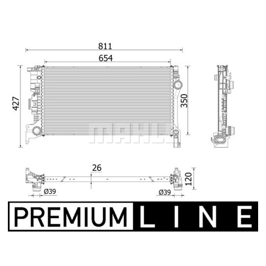 CR 2335 000P - Radiator, engine cooling 