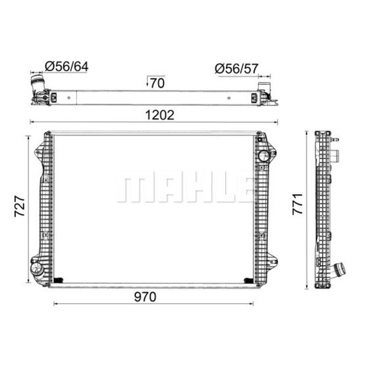 CR 2451 000P - Radiator, engine cooling 