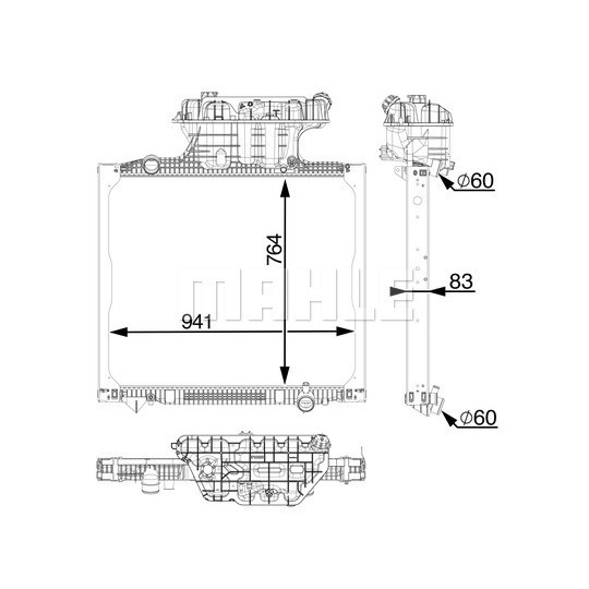 CR 2336 000P - Radiator, engine cooling 