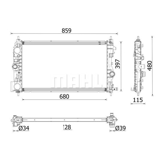 CR 2633 000P - Radiaator,mootorijahutus 