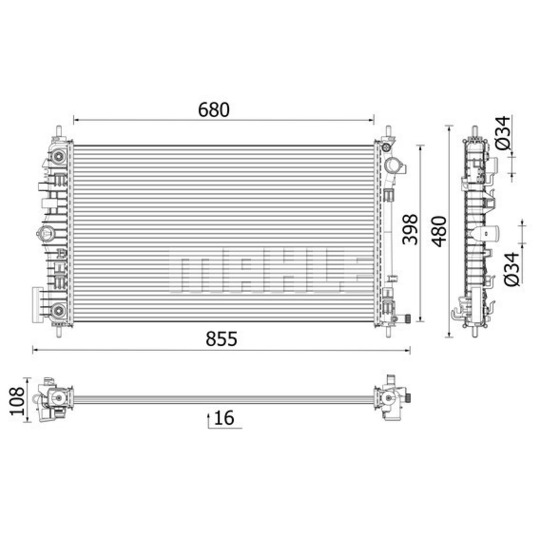 CR 2698 000P - Radiaator,mootorijahutus 