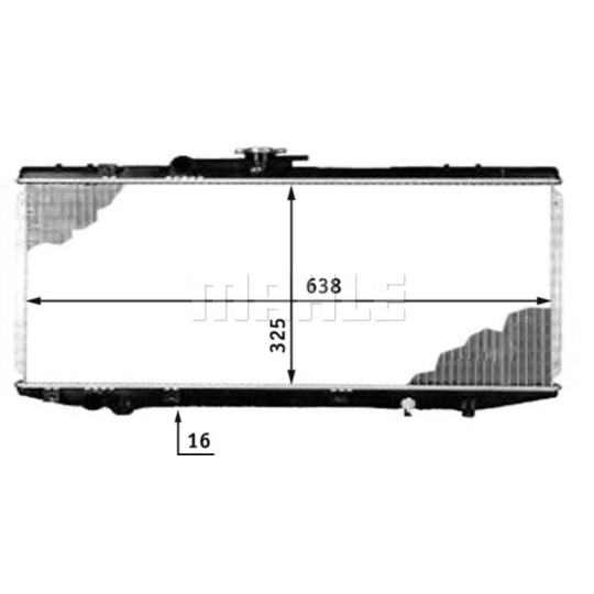 CR 536 000S - Radiaator,mootorijahutus 