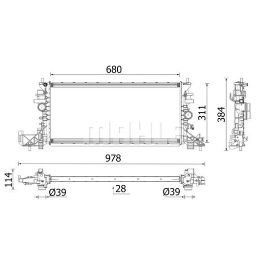 CR 2699 000P - Radiator, engine cooling 