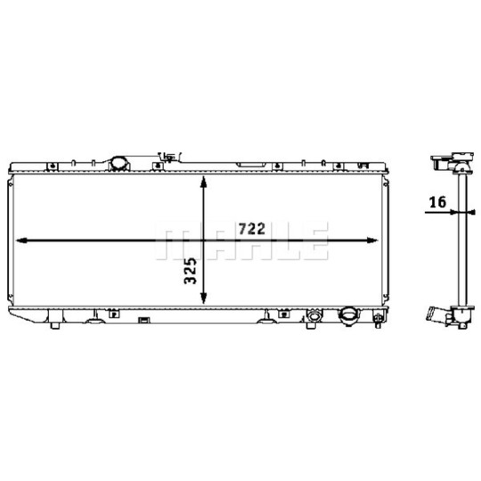 CR 538 000S - Radiaator,mootorijahutus 