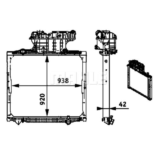 CR 701 000P - Radiator, engine cooling 