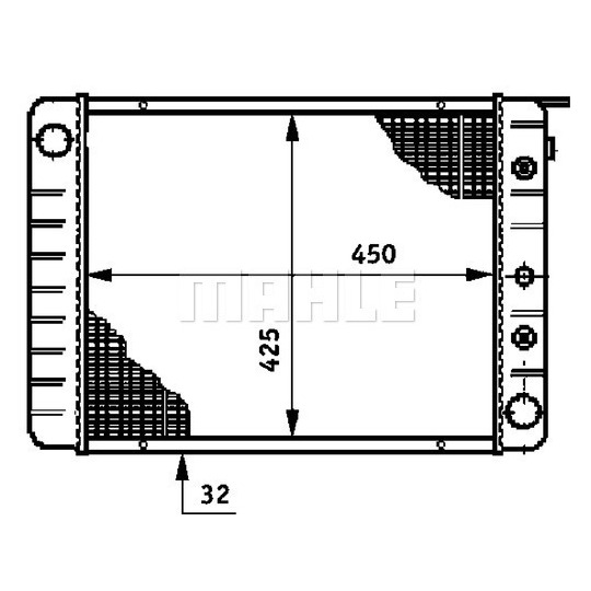 CR 653 000S - Radiator, engine cooling 