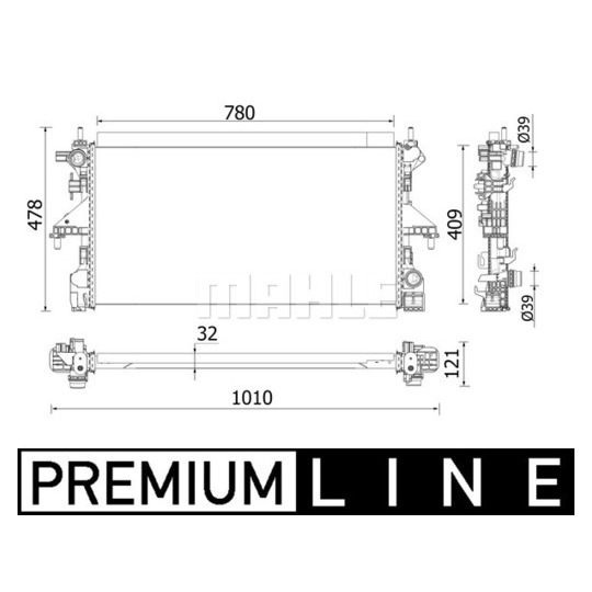 CR 934 000P - Radiator, engine cooling 