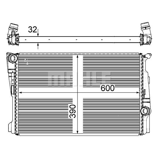 CR 876 000P - Radiator, engine cooling 