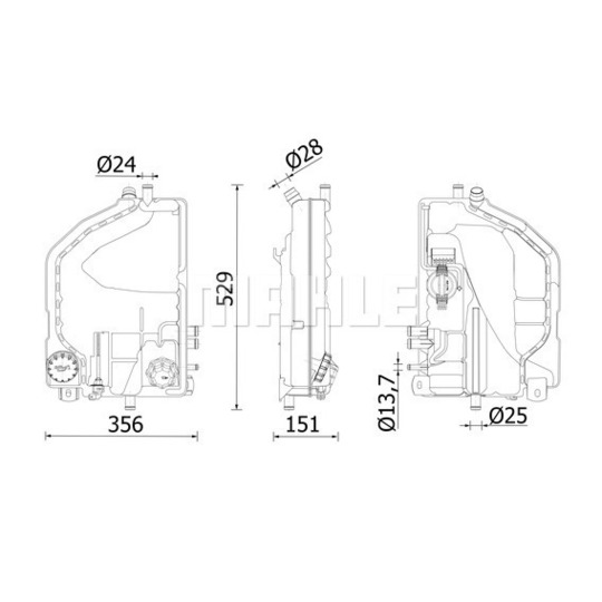 CRT 6 000S - Expansion Tank, coolant 