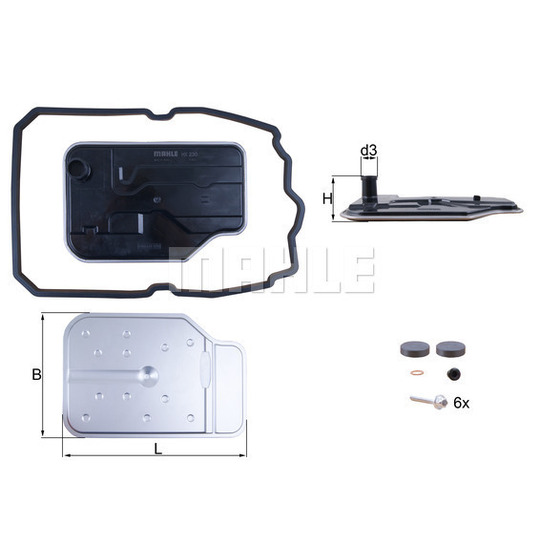 HX 230 KIT - Hydrauliikkasuodatin, automaattivaihteisto 