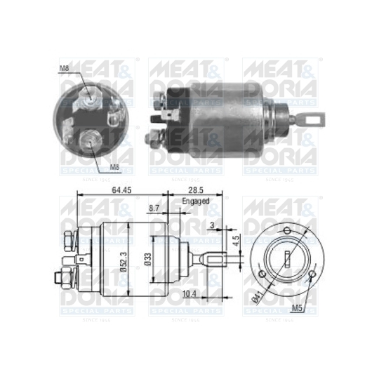 46071 - Solenoid, startmotor 