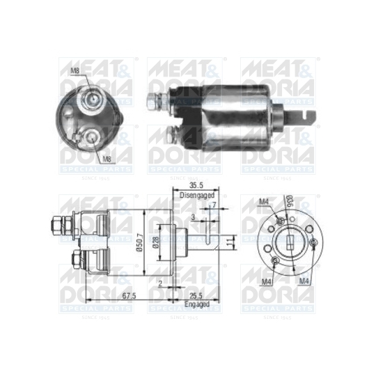 46112 - Solenoid Switch, starter 