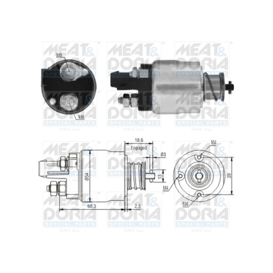 46158 - Solenoid, startmotor 